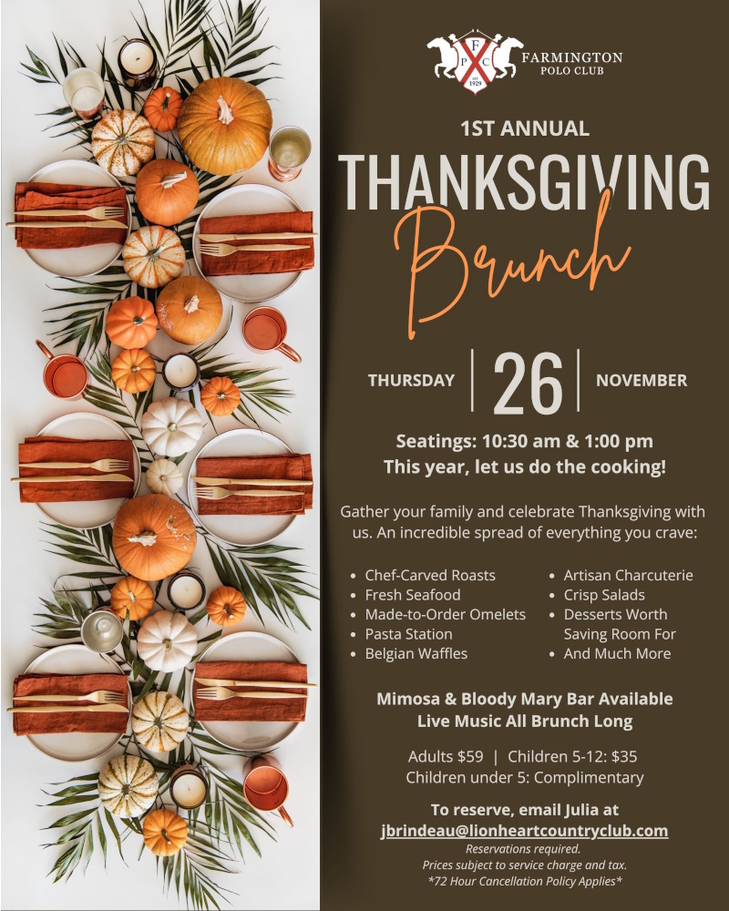 1st Annual LionHeart Thanksgiving Brunch 2026